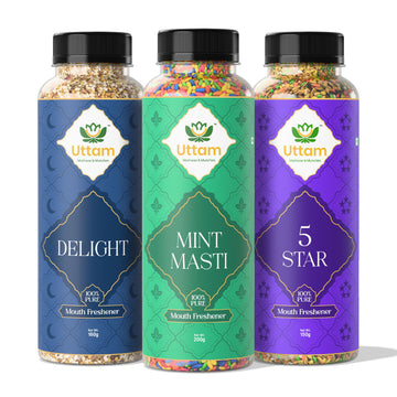 Daily Freshness Combo Pack | Mint Masti, Delight & 5 Star