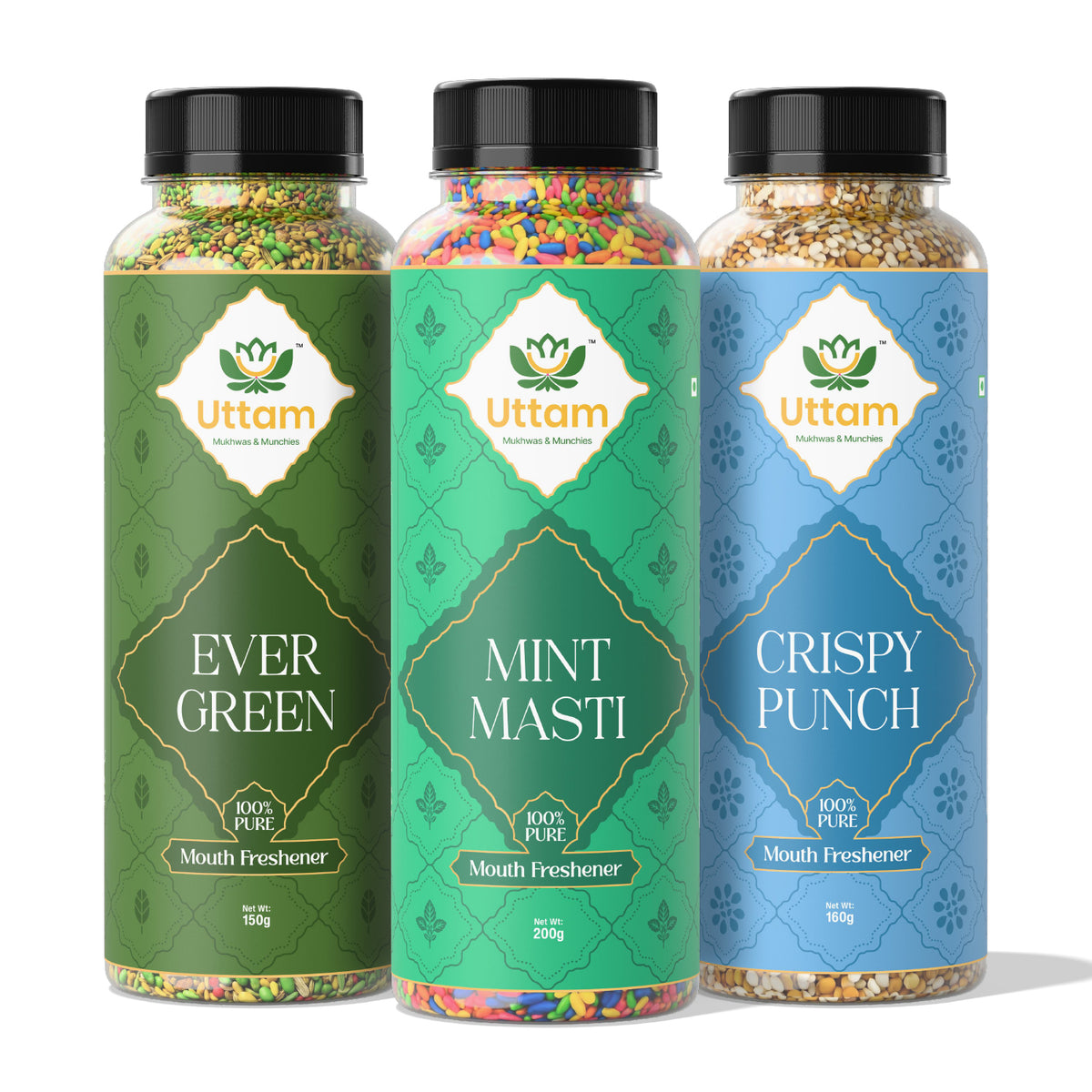 Minty Fresh Combo Pack | Mint Masti, Ever Green & Crispy Punch
