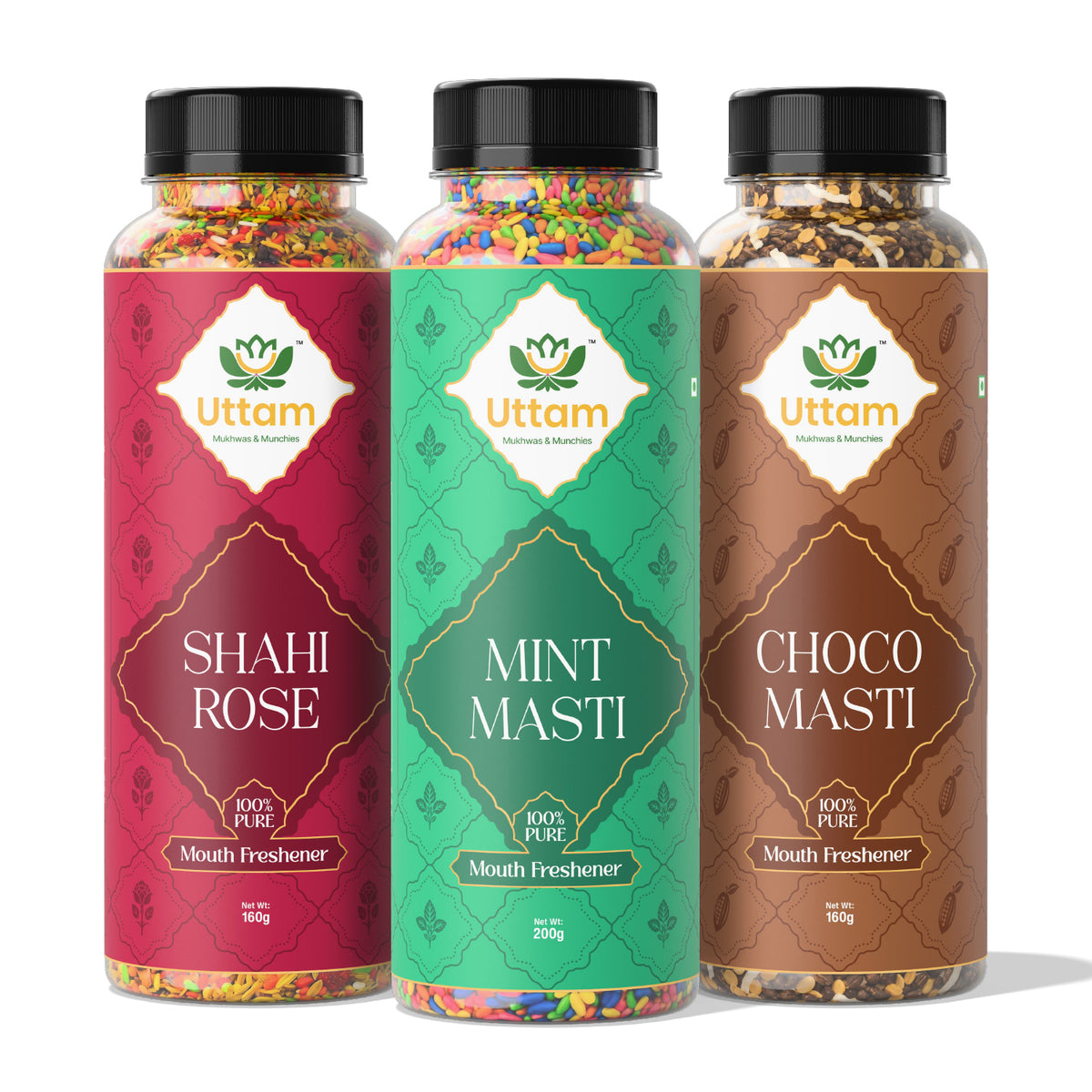 Starter Trio Combo Pack | Mint Masti, Shahi Rose & Choco Masti