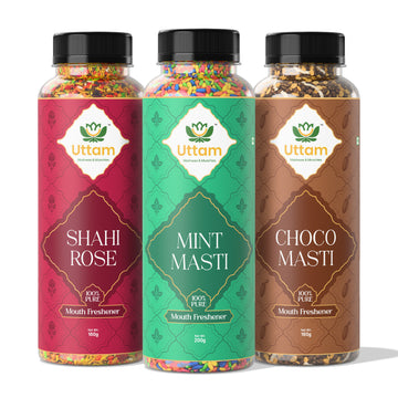 Starter Trio Combo Pack | Mint Masti, Shahi Rose & Choco Masti